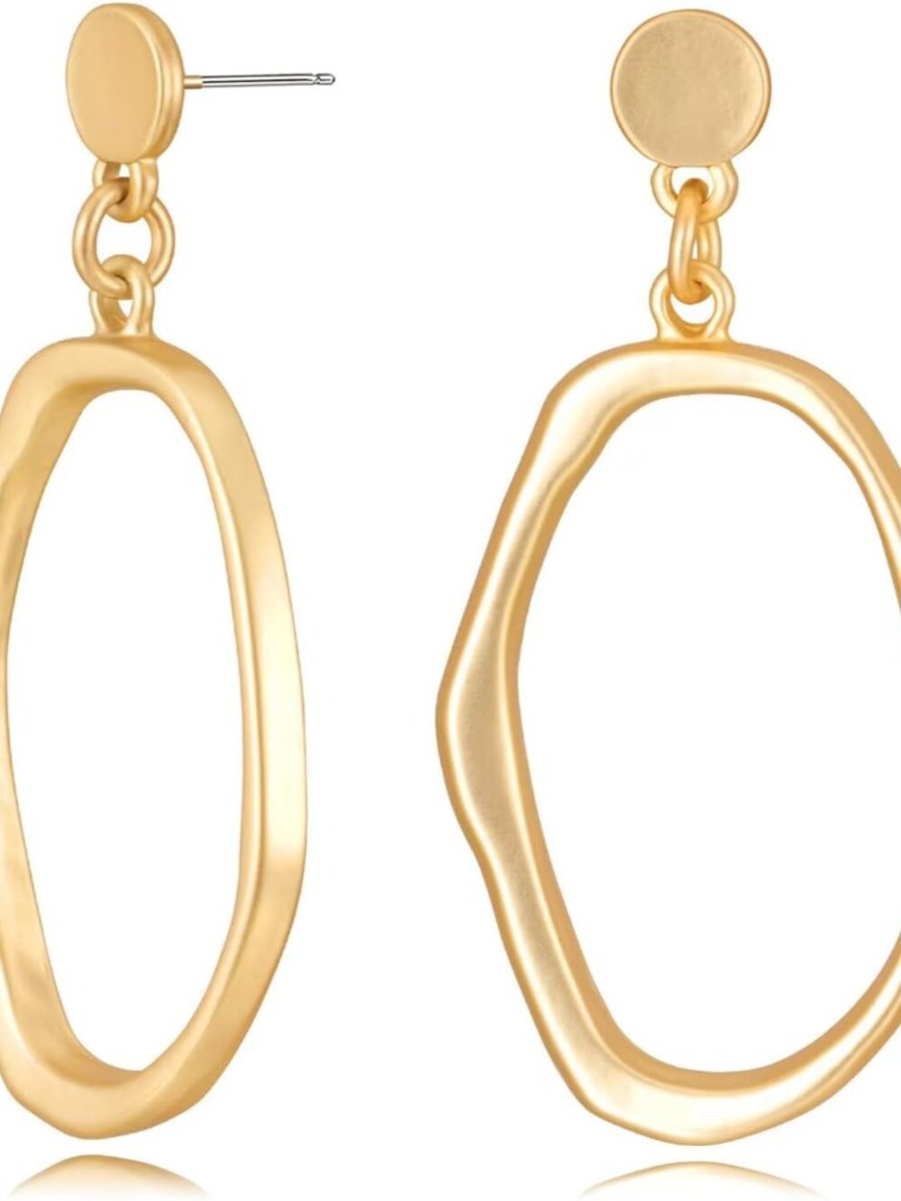 Stud Earrings for Women 14k Gold Plated Geometric Dangle Earrings Lightweight Mi